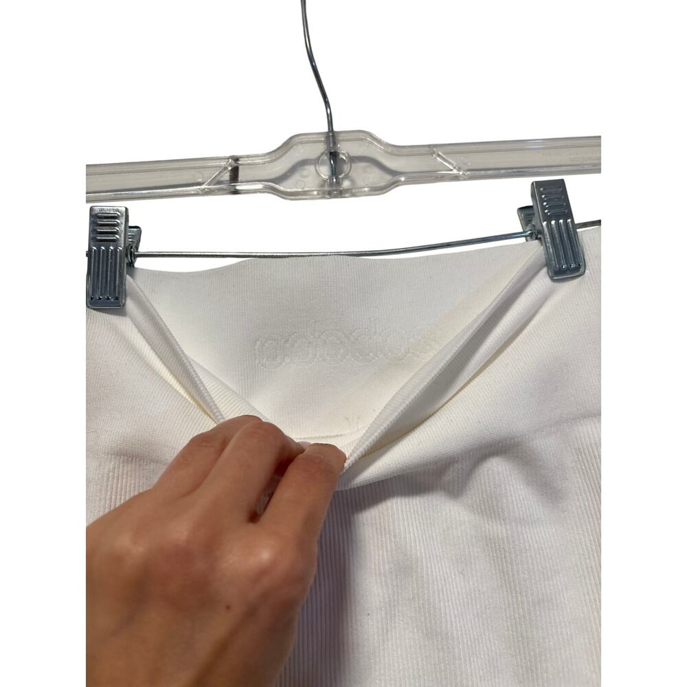 Ododos White Ribbed Mini Skirt M/L - Picture 5 of 7